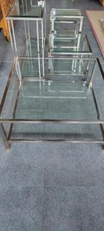 salontafel / bijzettafels / console glas, Ophalen, Vierkant, Zo goed als nieuw, Glas