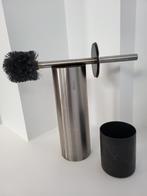 Toiletborstel en rollenhouder in metaal, Ophalen of Verzenden, Gebruikt, Grijs, Overige typen