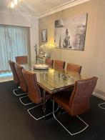 Grande table à manger et 6 chaises, Comme neuf, Rectangulaire, Vintage, 50 à 100 cm