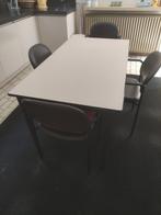 moderne eettafel met 4 stoelen in perfecte staat, Ophalen, 50 tot 100 cm, Zo goed als nieuw, 150 tot 200 cm