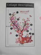 Muursticker hert met bloemengewei, Kinderen en Baby's, Kinderkamer | Inrichting en Decoratie, Ophalen of Verzenden, Nieuw