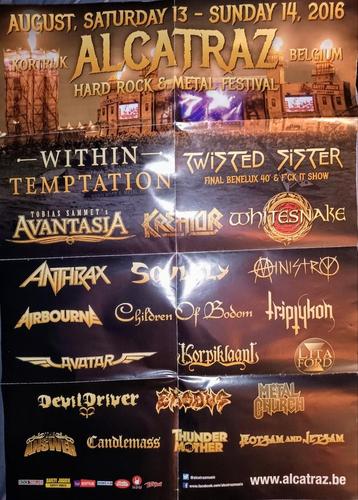 Affiche d'Alcatraz 2016 et King Diamond