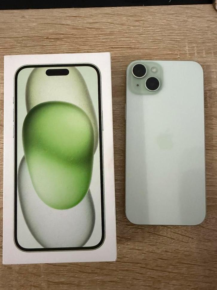 iPhone 15 Plus vert 128gb, Télécoms, Téléphonie mobile | Apple iPhone, Comme neuf, 128 GB, Sans abonnement, iPhone 15 Plus, Vert