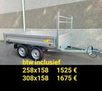 Aanhangwagen plateau of kipper, Auto diversen, Aanhangers en Bagagewagens, .., Nieuw, .., Ophalen