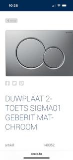 2x Geberit Bedieningspaneel Sigma 01 Mat Chroom, Doe-het-zelf en Bouw, Sanitair, Ophalen, Zo goed als nieuw, Chroom