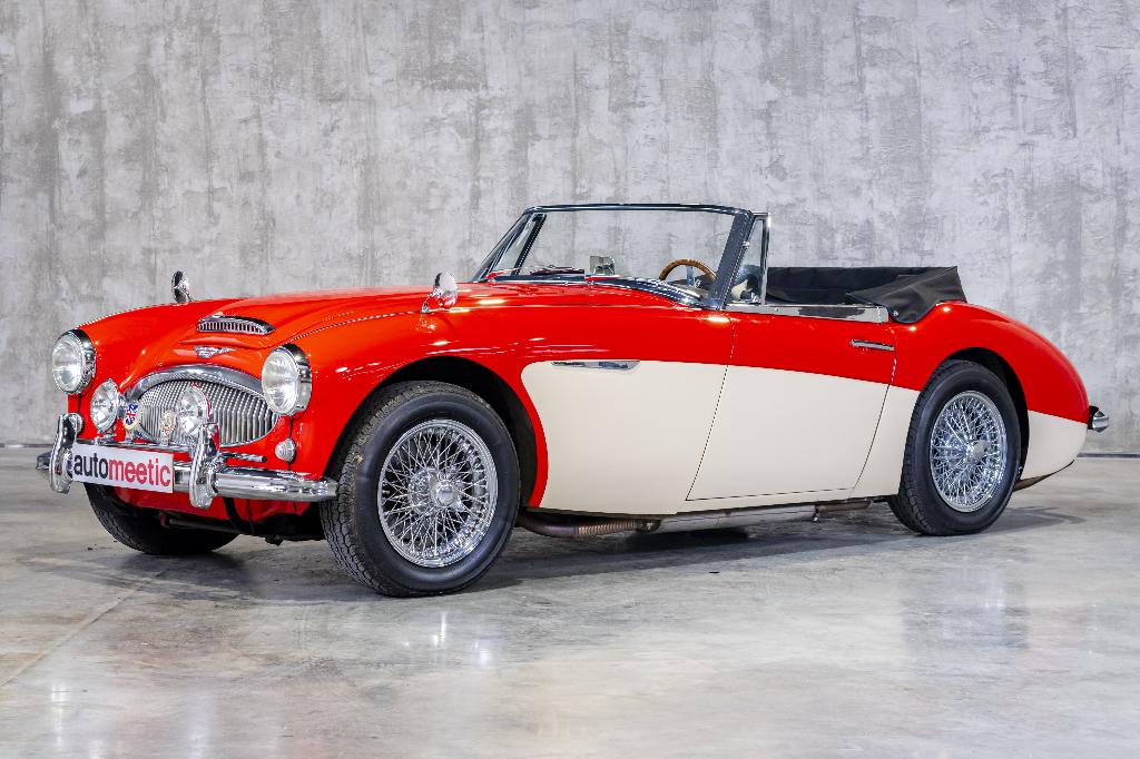 Voiture Miniature HUKY Austin Cabriolet Rouge – Tôle – 1/32 – Vintage