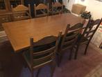 tafel + 6 stoelen, Ophalen, 50 tot 100 cm, Zo goed als nieuw, Vijf personen of meer