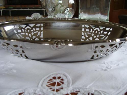 corbeille à pain, poinçonnée Inoxbeck 18/8 Italy, vintage, Huis en Inrichting, Woonaccessoires | Dienbladen, Zo goed als nieuw