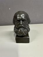 Karl Marx Brons hoofd beeld - Bronze Bust Head Sculpture, Antiquités & Art, Art | Sculptures & Bois, Enlèvement ou Envoi