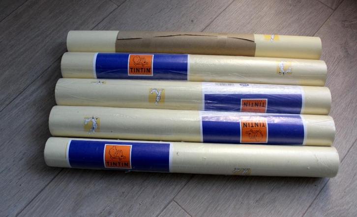 4-5 rollen behang Kuifje Tintin Hergé papier peint NEW!!, Verzamelen, Stripfiguren, Nieuw, Kuifje, Ophalen of Verzenden