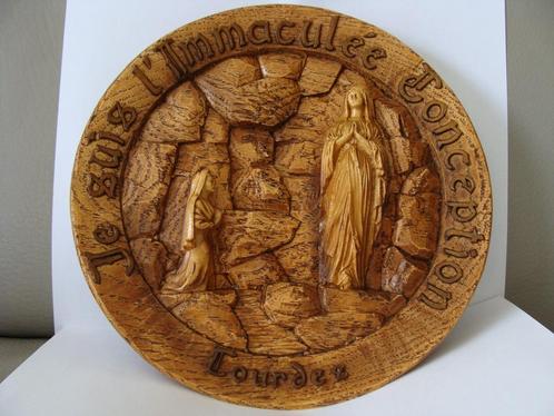 ancien cadre rond en chêne sculpté sur bois religieux, Antiquités & Art, Antiquités | Objets religieux, Enlèvement ou Envoi