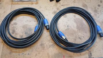 2 x 7.5m luidsprekerkabel 1.5mm² met connector als nieuw beschikbaar voor biedingen