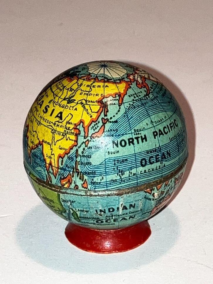 Vintage US Ger puntenslijper voor wereldkaarten van plaatwer, Antiek en Kunst, Antiek | Speelgoed, Ophalen of Verzenden