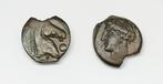 Munt van Carthago, munt van Sicilië en Sardinië 400-350 voor, Italië, Ophalen of Verzenden, Losse munt
