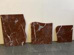 3 stukken echte roodbruine marmer. 2 cm dik. Perfecte staat, Enlèvement, Comme neuf, Pierres naturelles