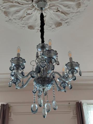 
Lustre en verre  gris taupe  beschikbaar voor biedingen