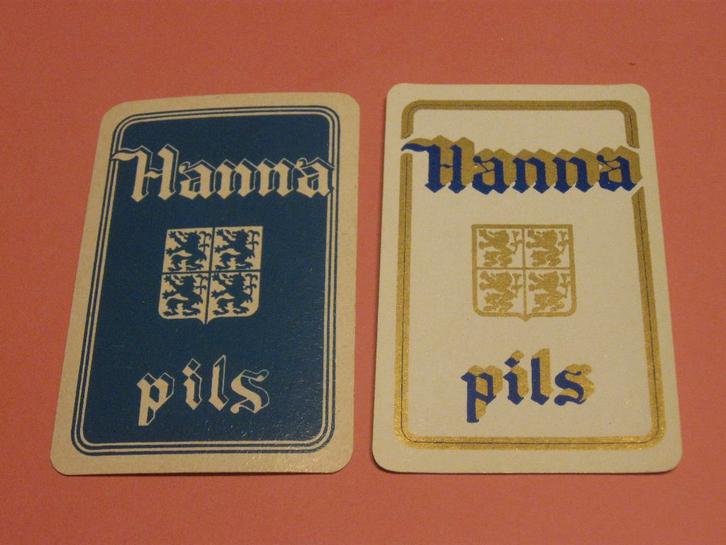 2 oude speelkaarten Belgisch bier (141), Verzamelen, Speelkaarten, Jokers en Kwartetten, Zo goed als nieuw, Speelkaart(en), Ophalen of Verzenden