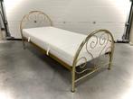 Bed 90x200cm / metaal goudkleurig / compleet !!, Huis en Inrichting, Ophalen, 90 cm, Eenpersoons, Zo goed als nieuw