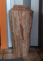 Nieuwe mooie grote houten vaas, Ophalen, Nieuw, Overige materialen, 75 cm of meer