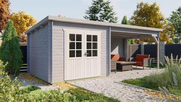 Blokhut - Tuinhuis Charlotta | 28 mm | vuren onbehandeld, Verzenden, Nieuw