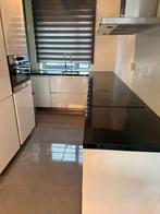 Strakke moderne witte hoogglans hoekkeuken + GEDEMONTEERD, Enlèvement ou Envoi, Composite, Comme neuf, Blanc