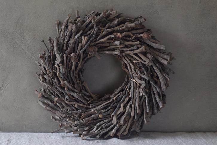 Krans botay naturel 40 cm, Huis en Inrichting, Woonaccessoires | Kransen, Nieuw, Ophalen of Verzenden