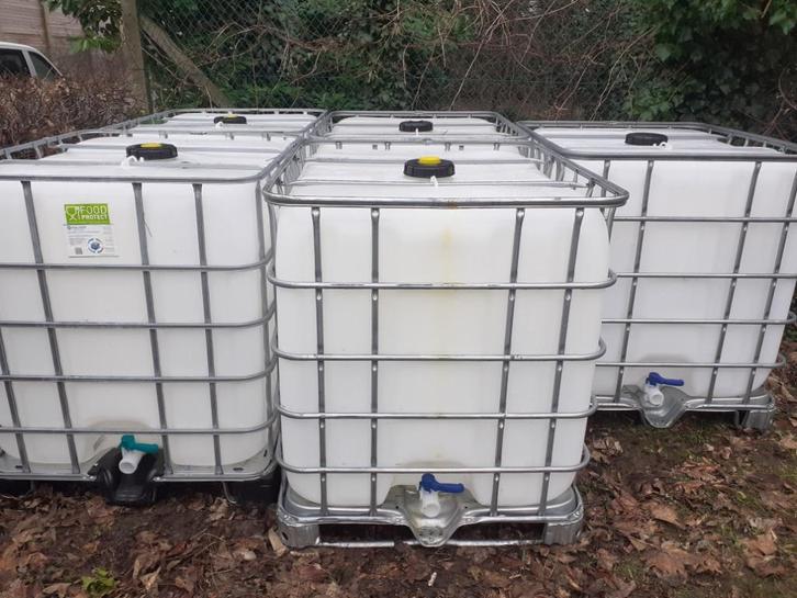 Ibc vat tank regenton 1000L GESPOELD en PROPERE, Tuin en Terras, Overige Tuin en Terras, Zo goed als nieuw, Ophalen