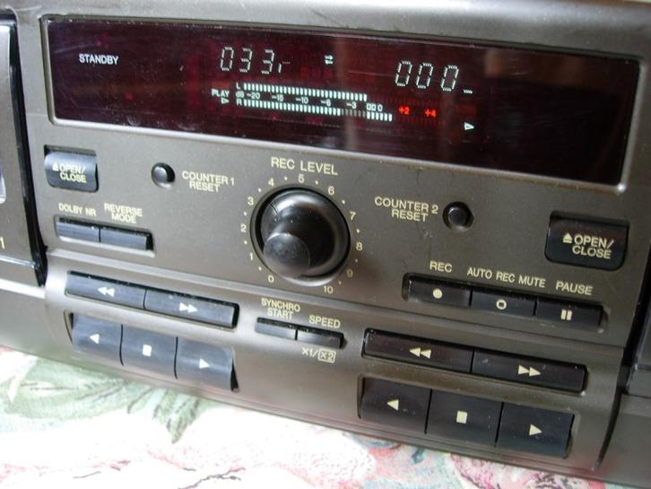Technics RS-TR373 Deck Cassette Herziene tests mogelijk, Audio, Tv en Foto, Cassettedecks, Dubbel, Auto-reverse, Tiptoetsen, Tape counter