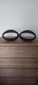 2 zwarte moderne staan lampen., Huis en Inrichting, Ophalen of Verzenden, Zo goed als nieuw