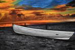 Sunset landscape kayak on beach painting, by joky kamo, Antiquités & Art, Enlèvement