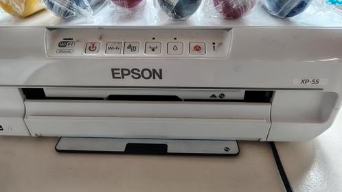 Epson XP-55 Printer met Hervulbare Inktpatronen, Computers en Software, Printers, Zo goed als nieuw, Printer, Kleur printen, Ingebouwde Wi-Fi