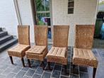 4 stoelen te koop, Huis en Inrichting, Stoelen, Riet of Rotan, Vier, Gebruikt, Ophalen of Verzenden