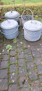 Zinken ketels, Tuin en Terras, Bloembakken en Plantenbakken, Tuin, Gebruikt, Rond, Ophalen of Verzenden