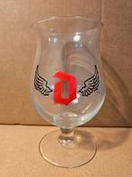 Duvel glas rode D met zwarte vleugels, Verzamelen, Ophalen of Verzenden, Zo goed als nieuw, Duvel