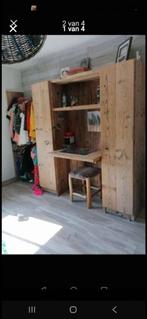 Kleding kast met bureau van steigerhout, Ophalen, Zo goed als nieuw, Overige typen