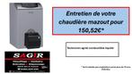 Chauffagiste entretien chaudière mazout 150.52€*ttc, Ophalen of Verzenden