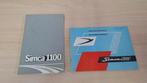 simca 1000 en 1100 instructie en ondrhoudsboekje, Ophalen of Verzenden