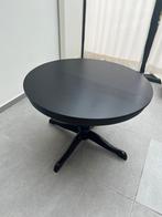 Uitschuifbare eettafel 4-6 personen (zwart)  - ikea ingatorp, Huis en Inrichting, Ophalen, Rond, Zo goed als nieuw, Vier personen