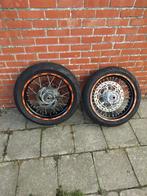 Set supermotard wielen + ZO GOED ALS NIEUWE banden, Ophalen of Verzenden