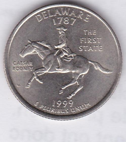 Munt USA : 25 cent 1999 - Delaware, Postzegels en Munten, Munten | Amerika, Losse munt, Noord-Amerika, Ophalen of Verzenden