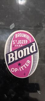 Oud bieretiket blond br st Jozef  Opitter, Enlèvement ou Envoi, Comme neuf