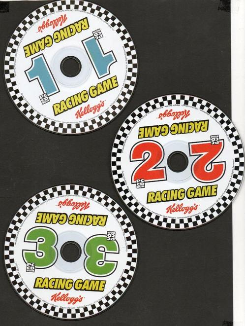 KELLOGG'S CD RACING GAME 1-2 & 3 - jaar 2003, Games en Spelcomputers, Games | Pc, Zo goed als nieuw, Sport, 1 speler, Eén computer