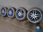 Originele BBS CS004 18 inch blauwe velgen 5x120 zomerbanden, Autos : Pièces & Accessoires, 215 mm, 18 pouces, Pneus et Jantes