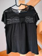 Kanten T-shirt met stretch. Large. H&M. Zeer zacht, Taille 42/44 (L), Manches courtes, H&M, Enlèvement ou Envoi