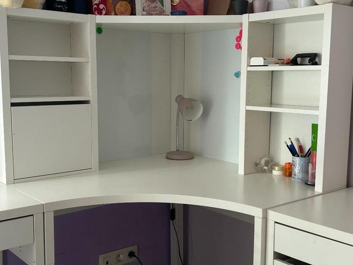 Bureau d’angle blanc IKEA modele MICKE - impeccable, Maison & Meubles, Bureaux, Comme neuf, Bureau, Enlèvement