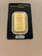 Argos-Heraeus 1 once et 100 gr, Timbres & Monnaies, Enlèvement ou Envoi, Or