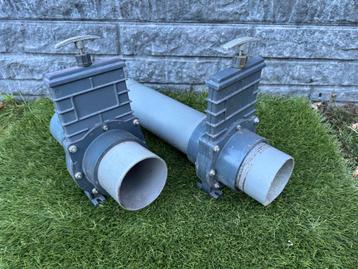 2x valterra schuifkraan 110mm RVS schuif beschikbaar voor biedingen
