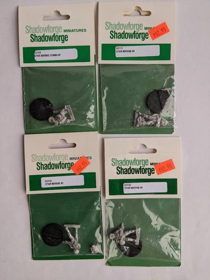 7 figurines de Shadowforge — Star Marines et Marine Scouts, Hobby & Loisirs créatifs, Wargaming, Neuf, Autres types, Enlèvement ou Envoi