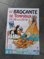 Affiche Brocante Temploux - 2018, Enlèvement ou Envoi, Rectangulaire vertical, A1 jusqu'à A3, Utilisé