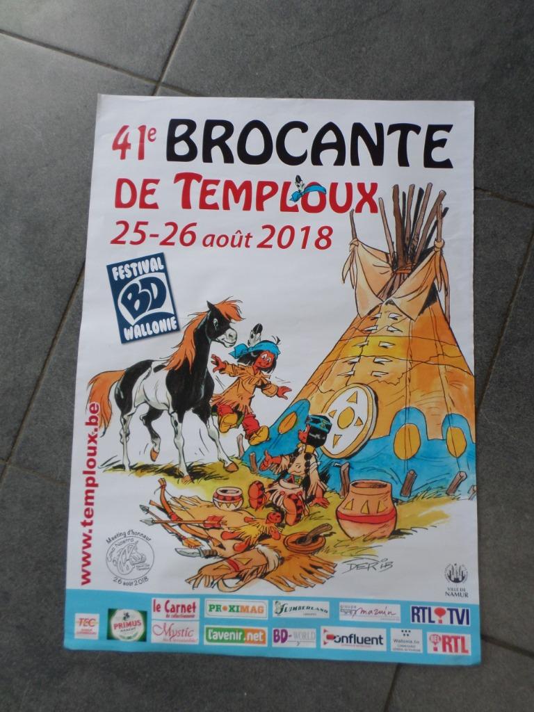 Affiche Brocante Temploux - 2018, Collections, Posters & Affiches, Utilisé, Autres sujets/thèmes, A1 jusqu'à A3, Rectangulaire vertical
